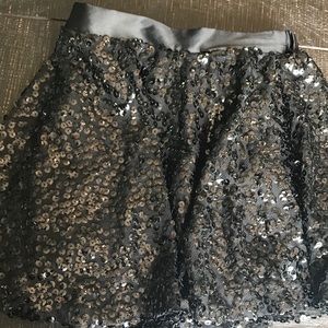 Black sequin skirt